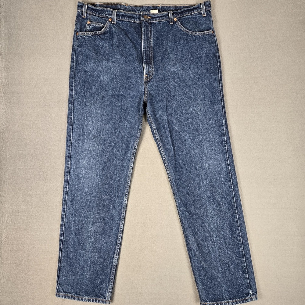 Vintage Levis 505 Jeans 44X32 Blue Orange Tab Denim Regular Straight Cotton 90s